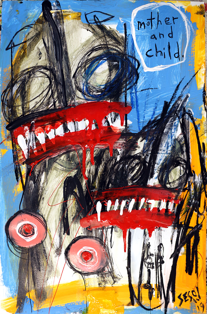 mother and child by Matt Sesow, 2019