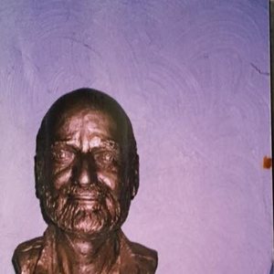 Linda King’s sculpture of Lawrence Ferlinghetti