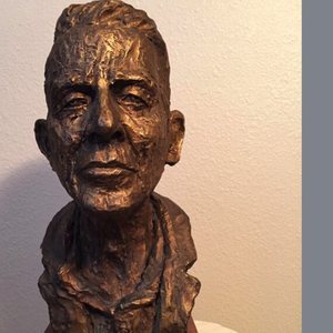 Linda King’s sculpture of Robinson Jeffers